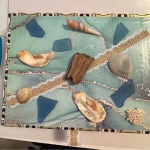 Coastal Seashell and Driftwood decorative box